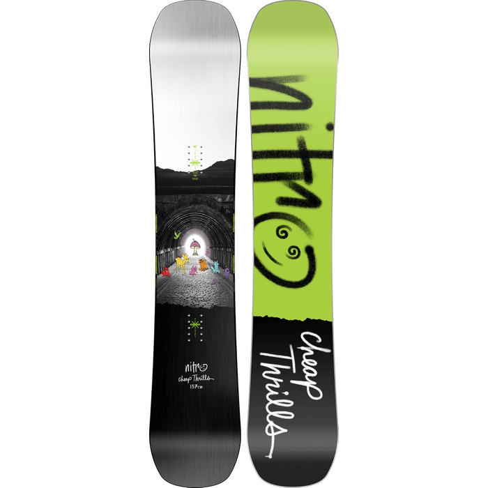 Чоловічі сноуборди Nitro Cheap Thrills 23 All Mountain Urban Freestyle Twin Board Wide (157, багатокольорові)