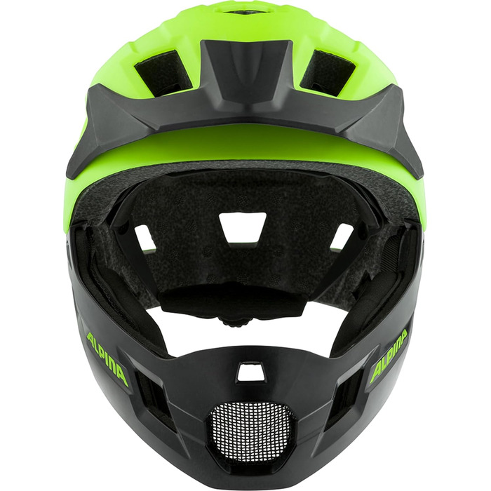 Дитячий велошолом Alpina Rupi Fullface знімний підборіддя, регульований, для MTB, легкий і безпечний, вентиляція, матовий Be Visible