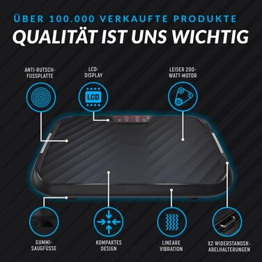 Вібраційна пластина Bluefin C Ultra Lite для м'язів і тренування, синя