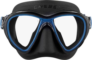 Набір трубок Cressi Unisex-Adult Quantum Itaca Ultra Dry Combo Stub (один розмір, чорний/синій)