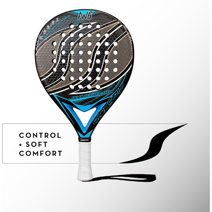 Ракетка SideSpin AW6GOLD Padel, Full Carbon, Контроль, Унісекс, Золото