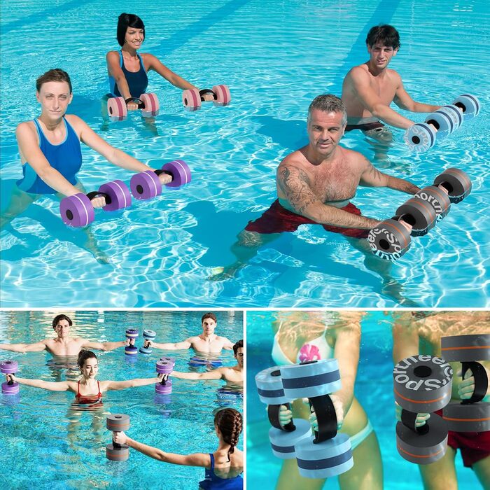 Набір гантелей Sportneer Aqua з EVA для аквафітнесу та водної гімнастики