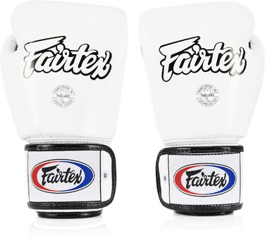 Боксерські рукавички Fairtex BGV1 10 oz для муай-тай, MMA, чоловіків, жінок та дітей, білі, легкі, амортизаційні, для тренувань та спарингів