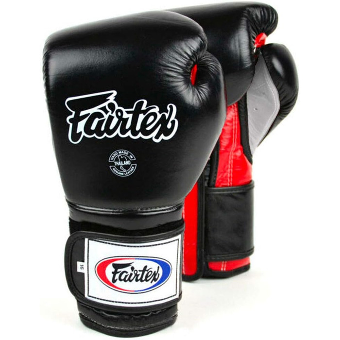 Боксерські рукавички Fairtex BGV9, мексиканські, чорно-червоні, 10 унцій