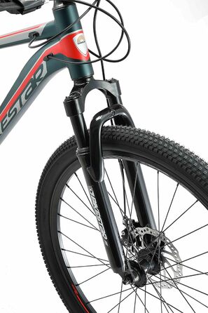 Алюмінієвий гірський велосипед BIKESTAR Hardtail Shimano 21 швидкісна передача, дискове гальмо 26 дюймові шини 13-дюймова 16-дюймова рама Alu MTB СПРОБУЙТЕ БЕЗ РИЗИКУ 16-дюймовий кадр (16-дюймовий кадр, зелений)