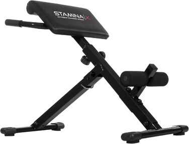 Скам'я для гіперекстензії Stamina X, регульована, для пресу, спини та корпусу, фітнес, тренування вдома