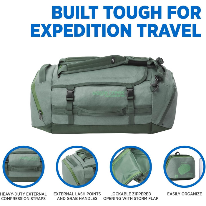 Тягач Eagle Creek Duffel 90L, перероблений, стійкий до стирання та води