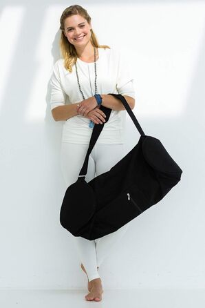 Сумка для йоги Yogistar Yogibag Basic - Блискавка - Дуже велика - Бавовна - 80 см Чорний