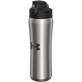 Пляшка для води Under Armour, вакуумна, нержавіюча сталь, 530 мл, з захисною кришкою, не протікає, для дітей і дорослих, для спорту та фітнесу