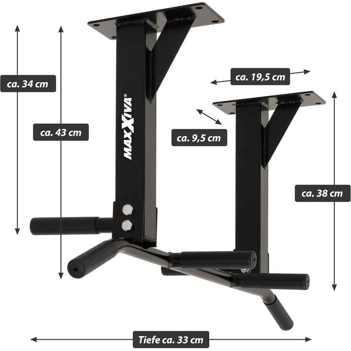 Кріплення стельове MAXXIVA чорне для турніку, тренувань і фітнесу