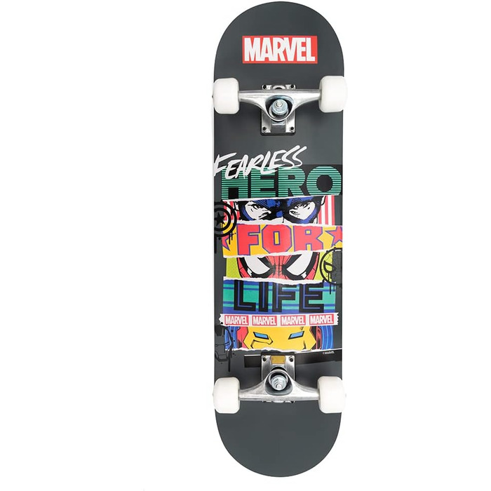 Скейтборд дерев'яний MARVEL Fearless 79x20x10см Alu-Achse (9984)