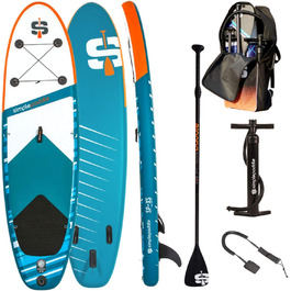 Надувна SUP-дошка 9'2, 10'2 або 10'6 з веслом, страховкою, насосом Double Action і сумкою для транспортування