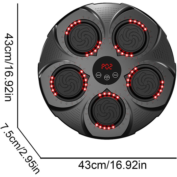 Настінний боксерський тренажер, обладнання для тренувань з боксу, боксерська мішень для дорослих і дітей, музична боксерська машина, інтелектуальний тренажер з регульованою швидкістю