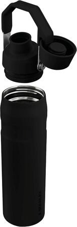 Термос-пляшка Stanley Iceflow Fast Flow 0.6 л, спортивна, зручна для пиття, тримає холод до 10 годин, герметична, без BPA, придатна для миття в посудомийній машині, чорна