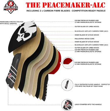 Ракетка AirBlades The Peace Maker ALC Spin & Control з сумкою