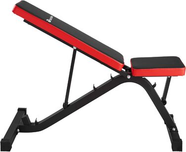 Похила лава Tectake Weight Bench зі швидким регулюванням Задня полиця в 4 напрямках, сидіння в 2 напрямках регулюється (ДхШхВ) 116 x 51 x 122 см