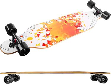 Скейтборд OUDEW Longboard, 41 дюйм, 8 шарів канадського клена Drop Through Longboards для дітей, хлопчиків, дівчаток, підлітків, початківців