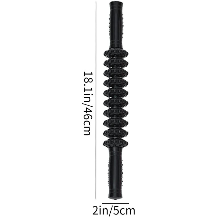 Валик фасції та м'язів One size чорний для спини та ніг