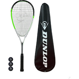 Ракетка Dunlop Hyper Lite Max + чохол + 3 м'ячі для сквошу