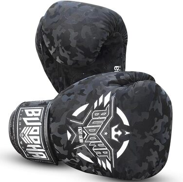 Боксерські рукавички Buddha Fight Wear для Муай Тай і кікбоксингу, тайські, високоякісна екошкіра, антибактеріальна підкладка, посилені шви, різні дизайни