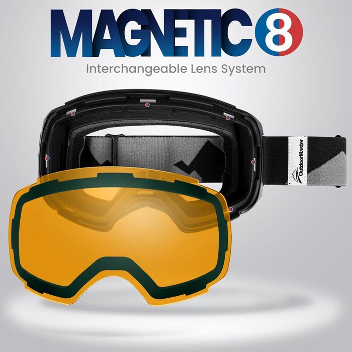 Лінзи OutdoorMaster Ski Goggles PRO - VLT65 помаранчевий, 10 кольорів