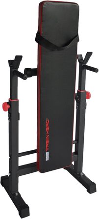 Складна лава TrainHard Multi Weight Bench Blackcombo зі штангою та гантелями та ваговими пластинами 70 кг