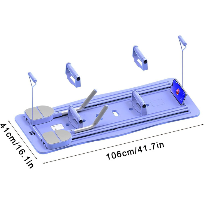 Дошка для пілатесу Joberio Rereform Пристрій для реформування пілатесу Дошка для вправ з роликом для живота Багатоцільова складна дошка для домашнього реформатора пілатесу Основне домашнє тренажери, щоб зберегти фіолетовий колір всього тіла