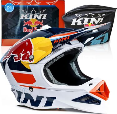 Чоловічий мотокросовий шолом Kini Red Bull, преміум, сертифікований для перегонів, крос, ендуро, даунхіл, підходить для окулярів