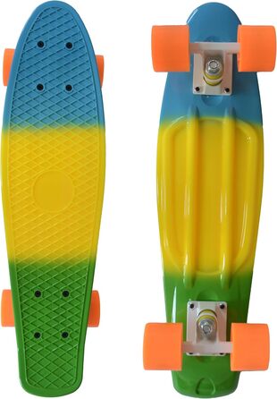 Міні-скейтборд MUWO Cruiser Penny Board, 55 см, PU колеса, жовтий