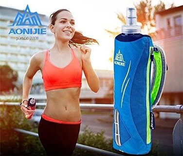 Портативна пляшка для води AONIJIE Men/Women Quick Grip Chill Пляшка для води Рюкзак для води з пляшкою для води 500 мл (синій)