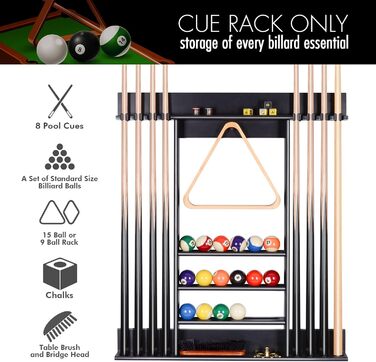 Стійка Cue Rack настінне кріплення, сосна, 8 тримачів для київ