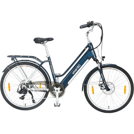 Міський електричний велосипед smartEC Trek-26D E-Bike Trekking 250W мотор заднього колеса Li-Ion акумулятор 36V/13Ah жіночий 26 дюймів  Запас ходу 90 км до 25 км/год