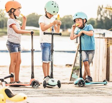 Дитячий шолом Scoot and Ride з регульованими ремінцями, матовим покриттям, розмір XXS, LED-ліхтарем і флісовою підкладкою