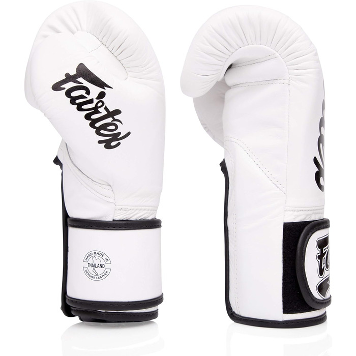 Рукавички для кікбоксингу Fairtex Glory Limited Edition (12 унцій, білі BGVG1)