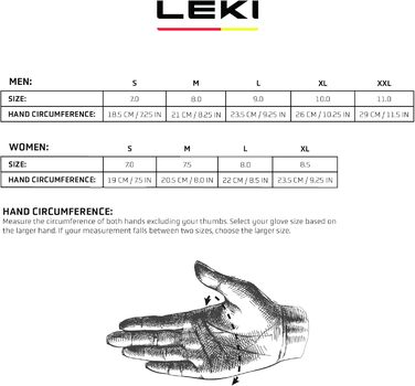 Рукавички LEKI Detect XT 3D чорні EU 9