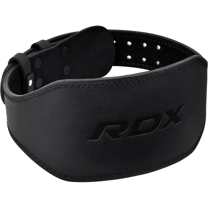 Пояс для важкої атлетики RDX, шкіряний, 10 отворів, 3XL, чорний, 43-48