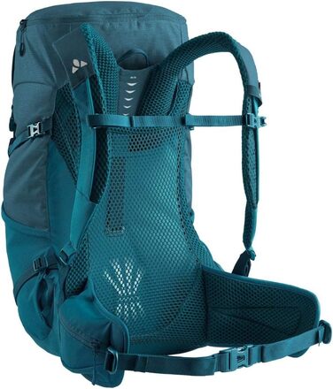 Туристичний рюкзак VAUDE Brenta 30 л, водовідштовхувальний, з дощовиком, для жінок і чоловіків, зручний трекінговий рюкзак із практичними відділеннями, синій
