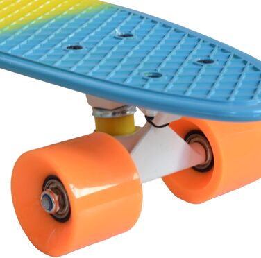 Міні-скейтборд MUWO Cruiser Penny Board, 55 см, PU колеса, жовтий