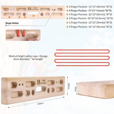 Гриф для скелелазіння TWO STONES з краями та кишенями CJ-HB2055BX