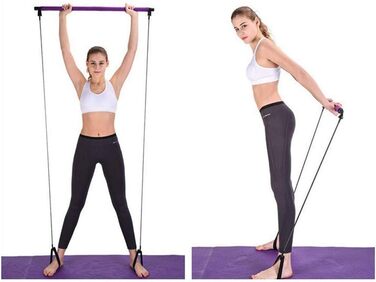 Стрічка Fitness Pilates Bar Set Стрічки опору (фіолетовий, One Size)