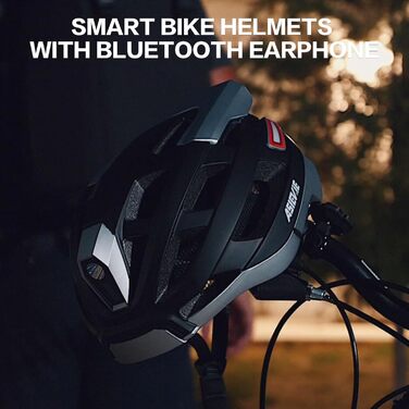 Смарт велосипедний шолом з Bluetooth, переднім і заднім ліхтарем, для електровелосипедів, самокатів, міських і гірських велосипедів, сертифікований CPSC, FCC