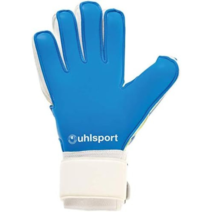 Рукавички воротаря uhlsport Aquasoft білі/сині/зелені (розмір 7.5)