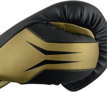 Боксерські рукавички adidas Tilt 350 Pro 16 унцій, унісекс, чорні/золоті, нова технологія нахилу, шнурівка, еко-веганська шкіра, для боксу, кікбоксингу, ММА, тренувань