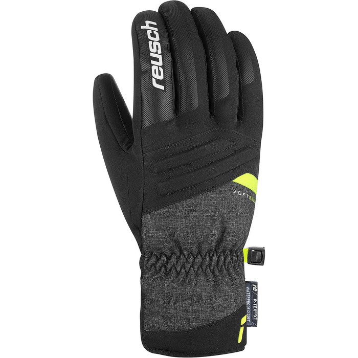 Рукавички Reusch Seamus R-tex Xt, теплі, водонепроникні (8.5, чорний/сірий/жовтий)