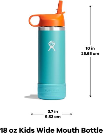 Термобутилка Hydro Flask 510 г з дитячою соломинкою і чохлом, широка горловина