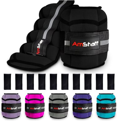 Обтяжувачі на щиколотки AmStaff Fitness 4,5 кг (пара) – регульовані вагові манжети для силових тренувань, ходьби, бігу, фітнесу