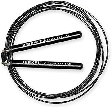 Надшвидка скакалка JerkFit Omega Speed Rope (чорне на чорному)