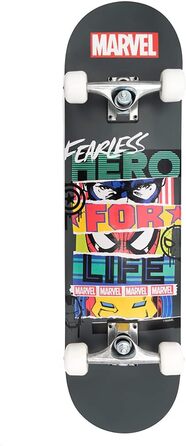 Скейтборд дерев'яний MARVEL Fearless 79x20x10см Alu-Achse (9984)