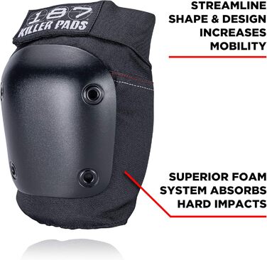 Наколінники 187 Killer Pads Fly Knee сірі-чорні, захист для скейтборду та роликів