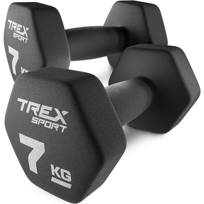 Набір гантелей TREX SPORT з неопрена, 2 шт, 4–20 кг, для жінок і чоловіків